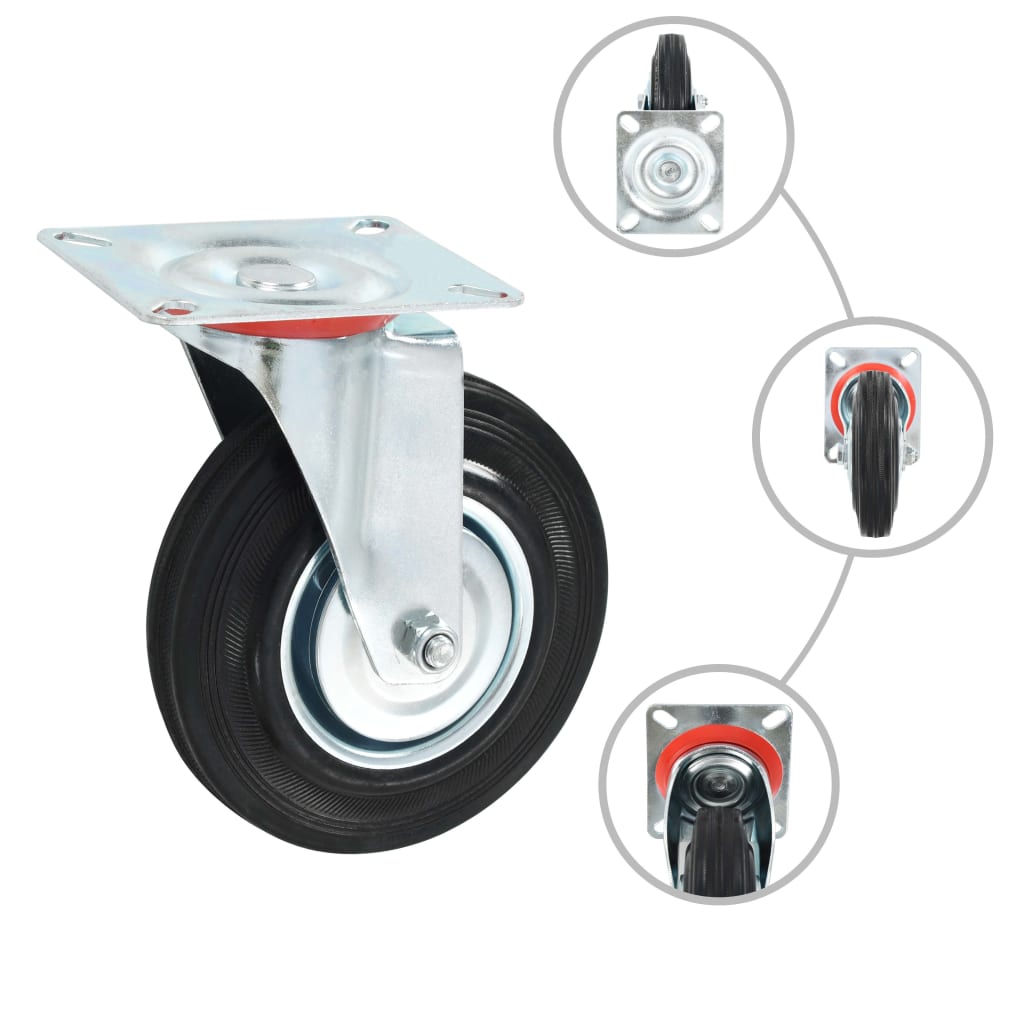 Vidaxl 8 St Swivel Wheels 125 mm