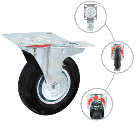 Vidaxl 32 ST Swivel Wheels 125 mm