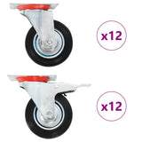 VidaXL 24 pcs Roues pivotantes 100 mm