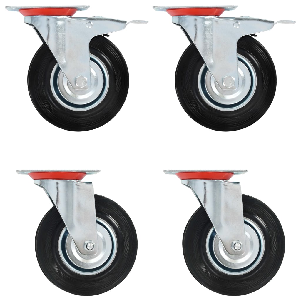 Vidaxl 8 St Swivel Wheels 125 mm