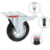 Vidaxl 8 St Swivel Wheels 160 mm