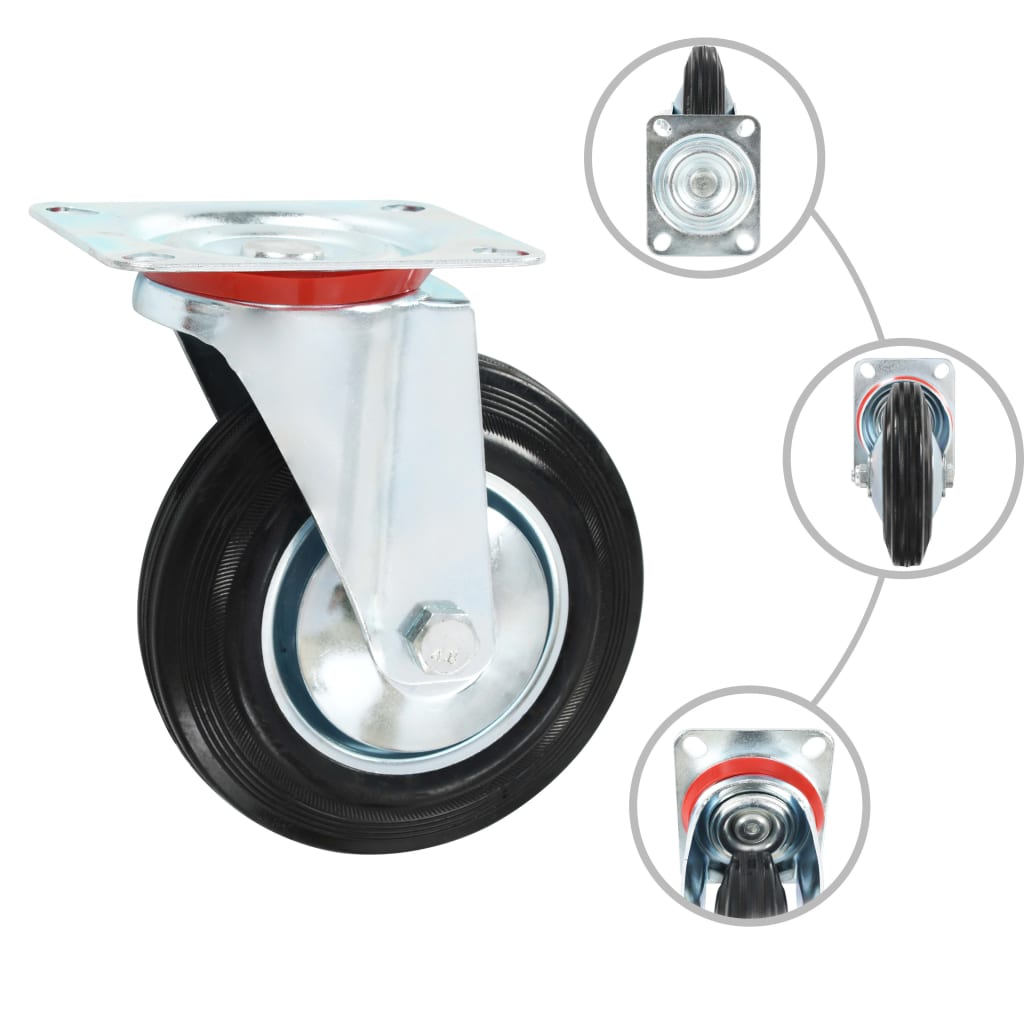 Vidaxl 24 St Swivel Wheels 160 mm