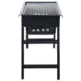Vidaxl campingbarbecue portable 60x22.5x33 cm inoxydable