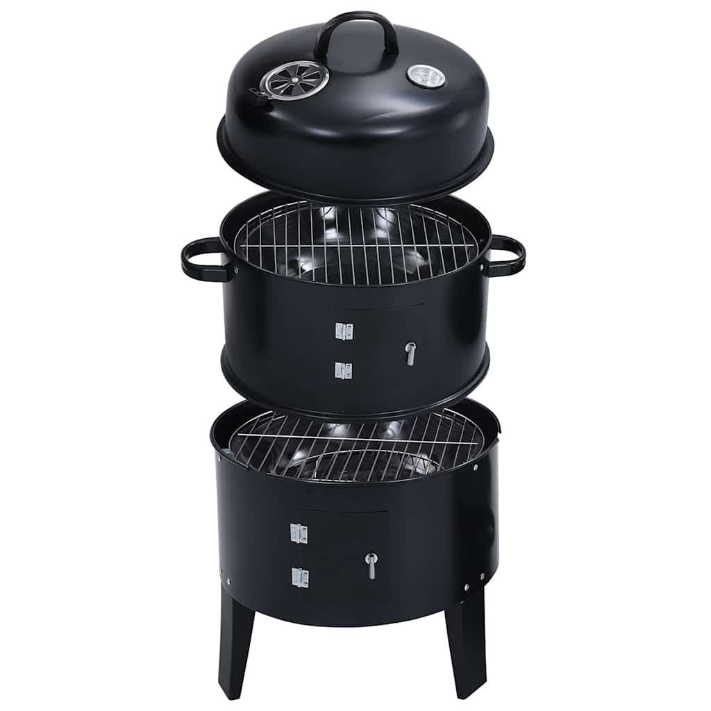 Vidaxl Charcoal Smoker Barbecue-Grill 3-in-1 40x80 cm