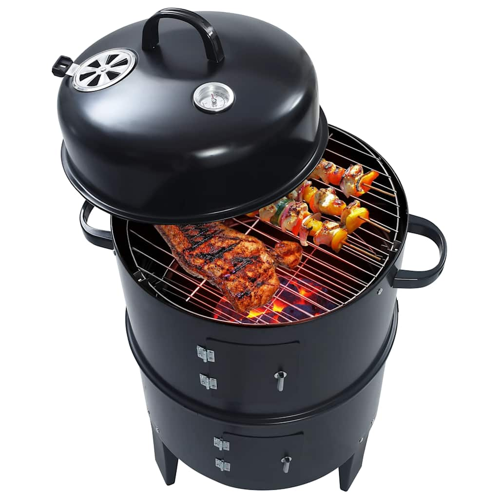 Vidaxl Charcoal Smoker Barbecue-žar 3-in-1 40x80 cm