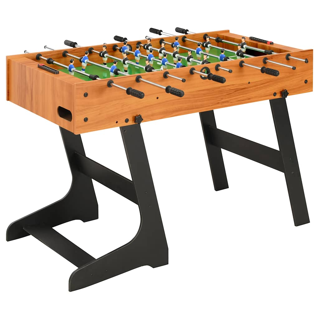 Table de football Vidaxl pliable 121x61x80 cm brun clair