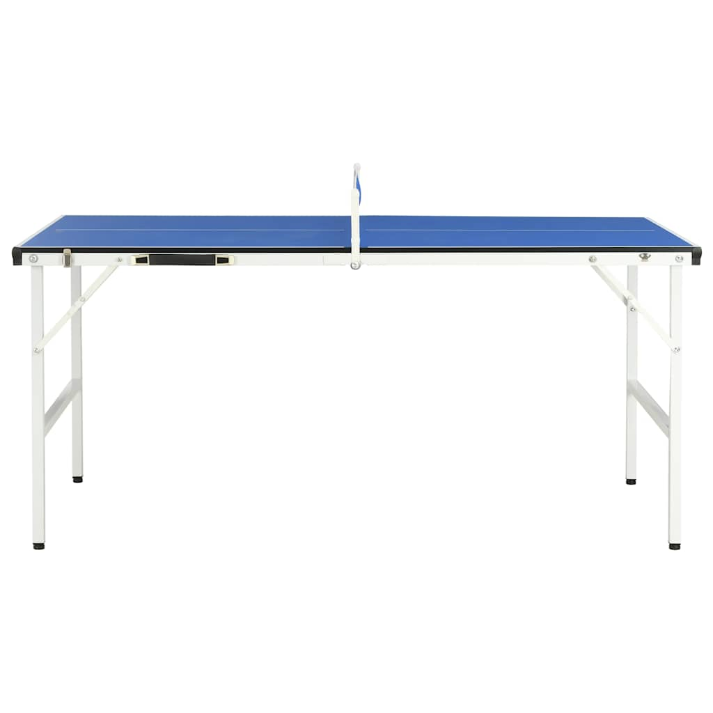 Tavolo da ping a tavolo Vidaxl con netta 5 piedi 152x76x66 cm blu