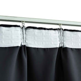 VidaXL Curtains blackout with hooks 2 st 140x175 cm black