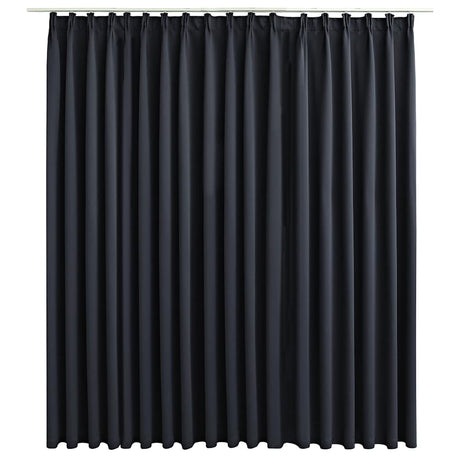 Rideau vidaxl accablant avec des crochets 290x245 cm noir