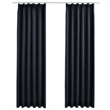 VidaXL curtains darkening with hooks 2 st 140x225 cm anthracite