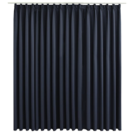 Vidaxl rideau noir avec des crochets 290x245 cm anthracite