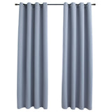 Blackout di tende Vidaxl con anelli di metallo 2 St 140x245 cm grigio