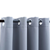 Vidaxl rideau occlusion avec anneaux en métal 2 st 140x245 cm gris
