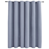 Vidaxl rideau occlusion avec anneaux en métal 290x245 cm gris