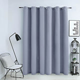 Vidaxl rideau occlusion avec anneaux en métal 290x245 cm gris