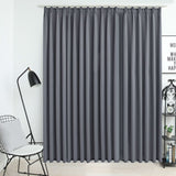 Vidaxl Curtain Blackout med kroge 290x245 cm grå