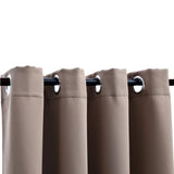 Vidaxl rideau accablant avec des anneaux en métal 290x245 cm taupe