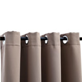 Curta di Vidaxl Dannocchia con anelli di metallo 290x245 cm Taupe