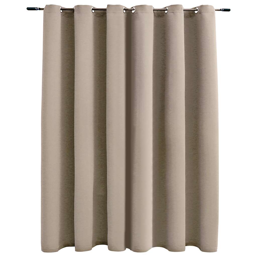 Vidaxl opona zatraceně s kovovými prsteny 290x245 cm beige