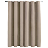 Rideau vidaxl accablant avec des anneaux en métal 290x245 cm beige