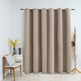 VidaXL Curtain Damning with metal rings 290x245 cm Beige