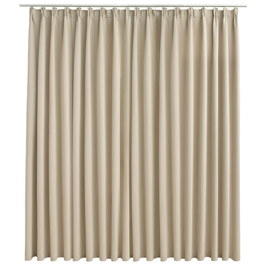 VidaXL Curtain blackout with hooks 290x245 cm beige