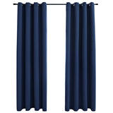 Vidaxl Curtain Damning with metal rings 2 st 140x245 cm blue