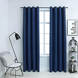 Vidaxl Curtain Damning with metal rings 2 st 140x245 cm blue