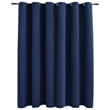 Rideau vidaxl accablant avec des anneaux en métal 290x245 cm bleu