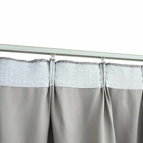 Vidaxl rideaux occultation avec crochets 2 PCS 140x225 cm Gray