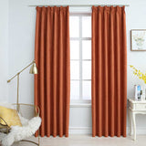 Vidaxl tende blackout con ganci 2 St 140x175 cm Rust -colorato