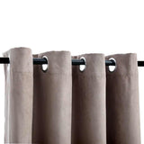 Rideau vidaxl accablant avec des anneaux en métal 2 st 140x225 cm taupe
