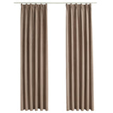 Vidaxl tende blackout con ganci 2 pezzi 140x175 cm taupe