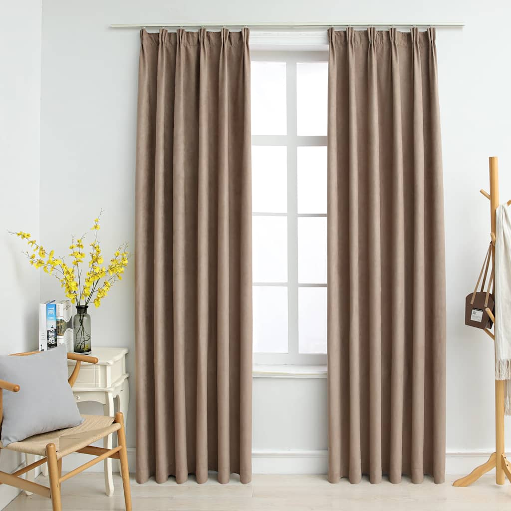 Cortinas Vidaxl Blackout con ganchos 2 PCS 140x175 CM Tope