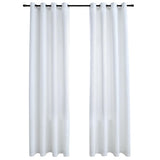 Vidaxl rideaux Blackout avec anneaux 2 ST 140x175 cm blanc cassé