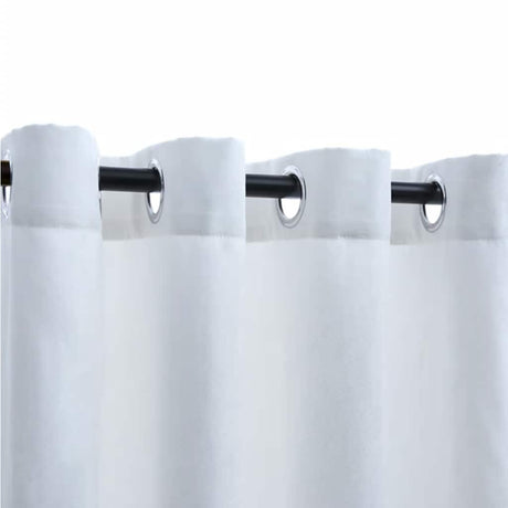 Vidaxl rideaux Blackout avec anneaux 2 ST 140x175 cm blanc cassé