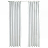 VidaXL curtains darkening with hooks 2 st 140x175 cm broken white