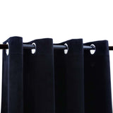 Vidaxl rideau noir avec anneaux 2 st 140x225 cm en velours noir