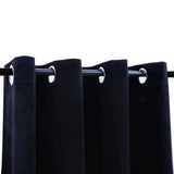 Vidaxl rideau noir avec anneaux 2 st 140x245 cm en velours noir