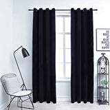 Vidaxl rideau noir avec anneaux 2 st 140x245 cm en velours noir