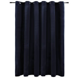 Vidaxl rideau noir avec anneaux 290x245 cm en velours noir