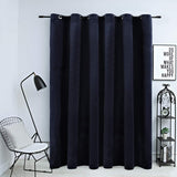 Vidaxl rideau noir avec anneaux 290x245 cm en velours noir