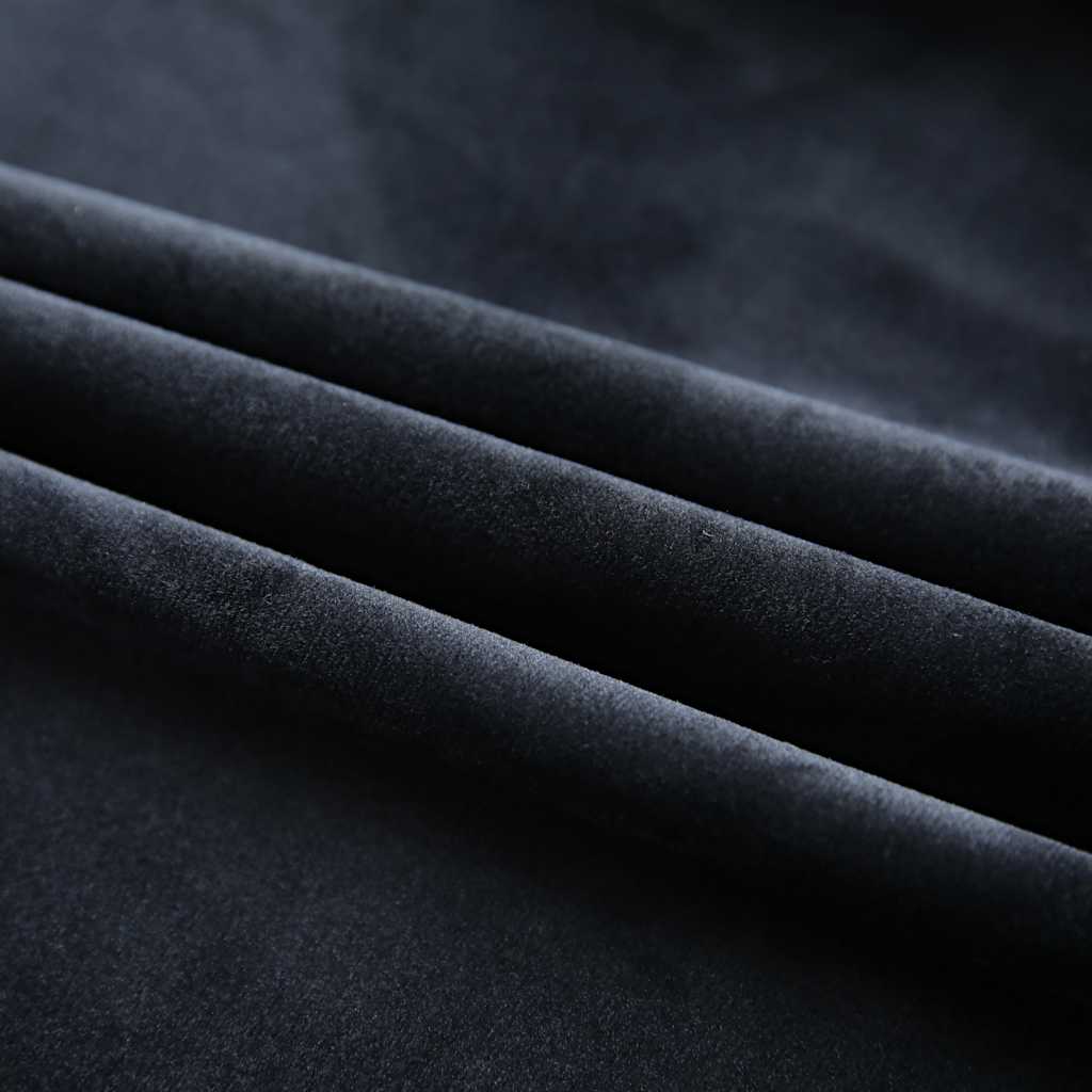 Vidaxl rideaux Blackout 2 Sts avec crochets 140x245 cm en velours noir