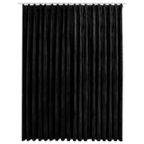 Vidaxl rideau occlusion avec crochets 290x245 cm en velours noir
