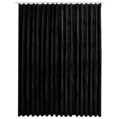Vidaxl rideau occlusion avec crochets 290x245 cm en velours noir