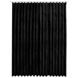 Vidaxl Curtain Blackout con ganci 290x245 cm di velluto nero