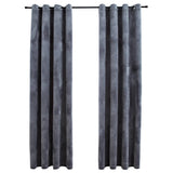 Vidaxl rideau noir avec anneaux 2 st 140x245 cm en velours noir