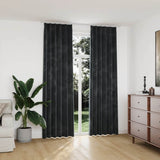 Vidaxl rideaux occluls 2 m avec des crochets 140x245 cm en velours anthracite