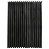Vidaxl rideau noir avec des crochets 290x245 cm en velours anthracite