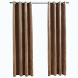 Vidaxl Curtain Blackout con anelli 2 St 140x175 cm Velvet beige